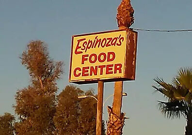 The original Espinoza's Food Center road sign