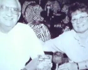 David and Olga Espinoza in a vintage black and white photograph